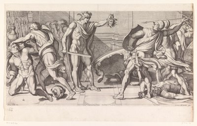 Phineus og hans tilhængere blev til sten Malerier i Palazzo Farnese i Rom (serietitel) Galeria nel Palazzo Farnese i Roma (serietitel) af Carlo Cesio