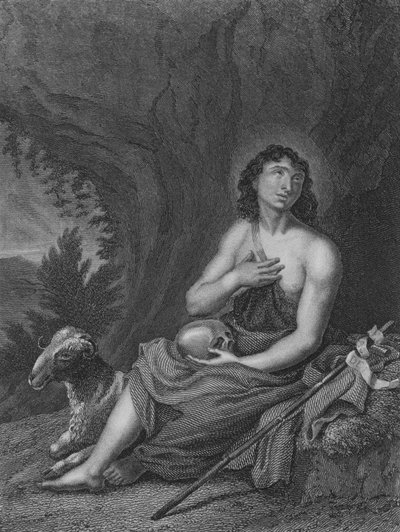 St John in the Wilderness (gravering) af Carlo Cignani