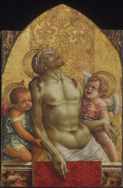 Død Kristus støttet af to engle af Carlo Crivelli