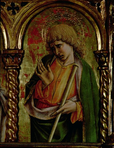 Den hellige Jakob den Lille, detalje fra SantEmidio-polyptikken, 1473 tempera på panel, detalje af 76636 af Carlo Crivelli