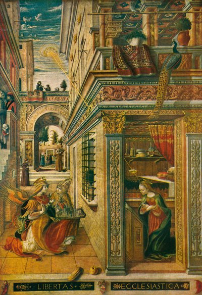 Bebudelsen med Sankt Emidius, 1486, 1911 af Carlo Crivelli