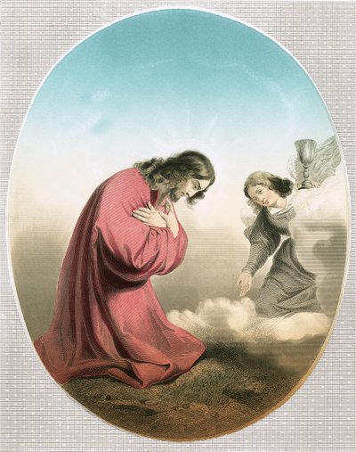 Englen viser sig for Kristus af Carlo Dolci