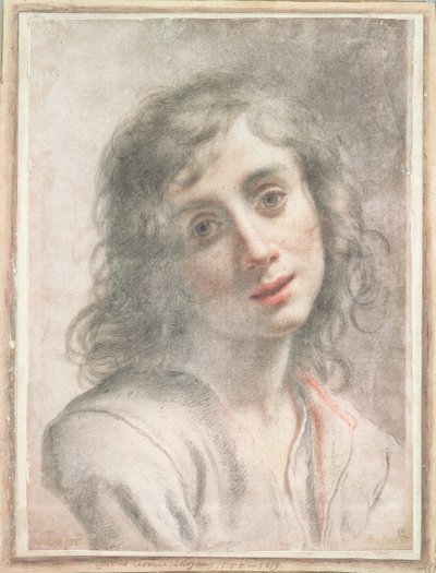 Buste af Johannes den Guddommelige, (pastel) af Carlo Dolci