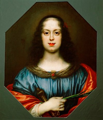 Portræt af Vittoria della Rovere (1622-1694) som Saint Catherine af Carlo Dolci