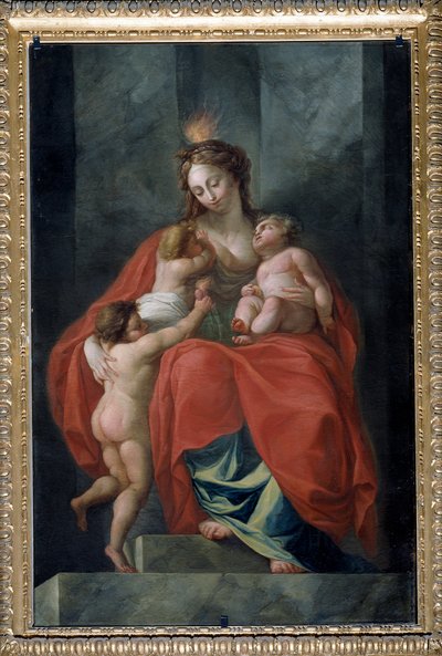 Allegori over republikkens tretten værdier: velgørenheden (maleri, efter 1783) af Carlo Giuseppe Ratti