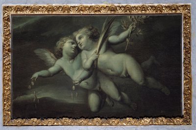 Putti (monokromt maleri, efter 1783) af Carlo Giuseppe Ratti