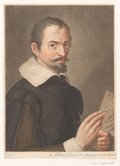 Portræt af kunstneren Francesco Bassano II Portrætter af kunstnere (serietitel) af Carlo Gregori