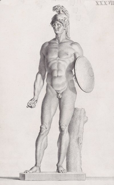 Statue af Mars, 1734 af Carlo Gregori