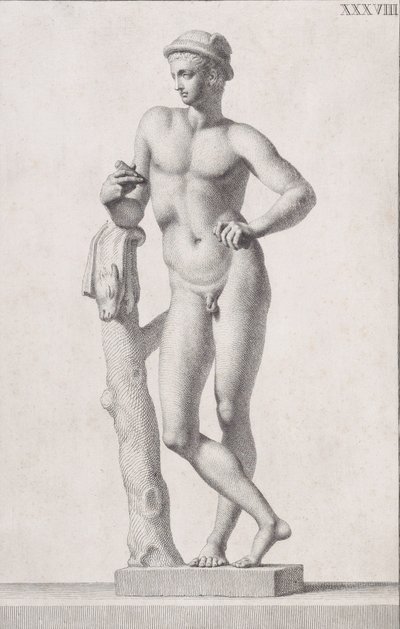 Statue af Merkur, 1734 af Carlo Gregori