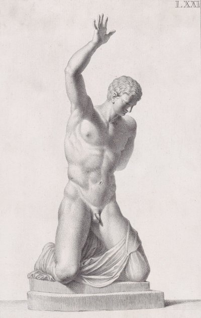Statue af Narcissus, 1734 af Carlo Gregori