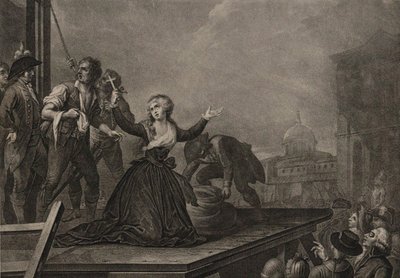 Madame Élisabeth de France, kongens søster, før guillotinen den 10. maj 1794, ca. 1795 af Carlo Lasinio