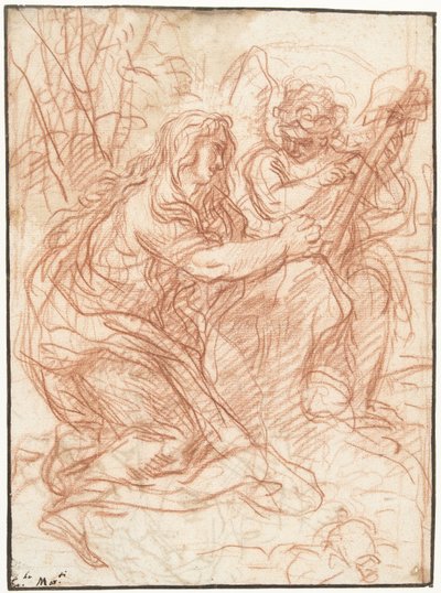 Maria Magdalene tilbeder korset af Carlo Maratta
