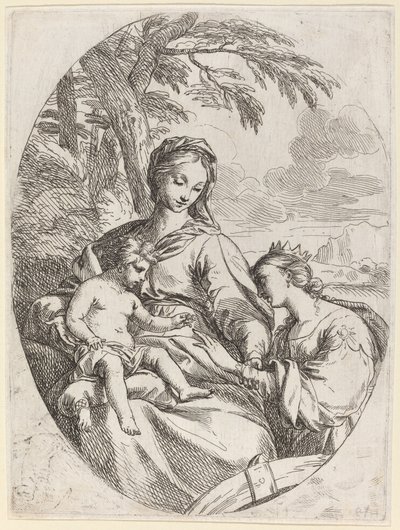 Sankt Catherines mystiske ægteskab af Carlo Maratta