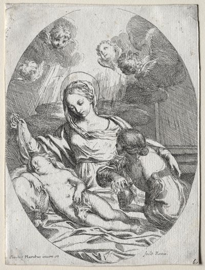 Madonna og barn med Magdalen af Carlo Maratti