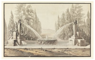 Design til et springvand i en park af Carlo Marchionni