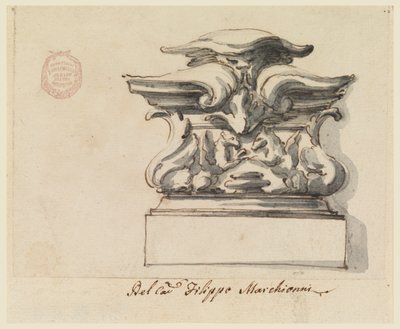 Design til et ornament af Carlo Marchionni