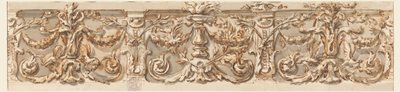 Tegning, Design til en frise, ca. 1770 af Carlo Marchionni