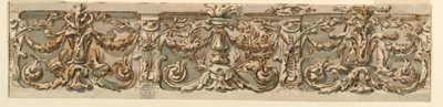 Tegning, Design til en frise, ca. 1770 af Carlo Marchionni