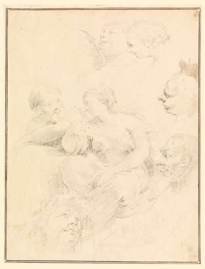 Tegning, figurative skitser, 1775 af Carlo Marchionni
