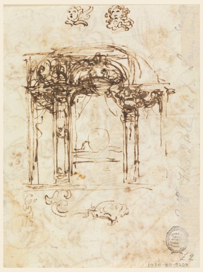 Studier af hoveder af Carlo Marchionni