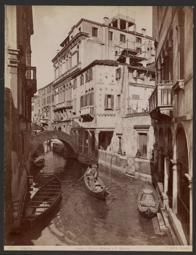 Canal og Widmann Palazzo ved St. Canciano af Carlo Naya