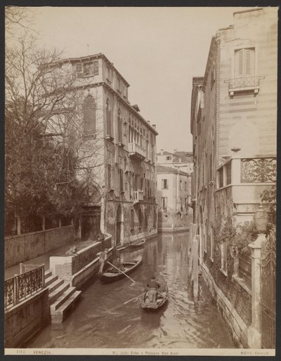 Rio delle Erbe og Van-Axel-paladset af Carlo Naya