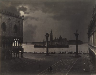 Venedig: Markus med udsigt til San Giorgio Maggiore i måneskin af Carlo Naya