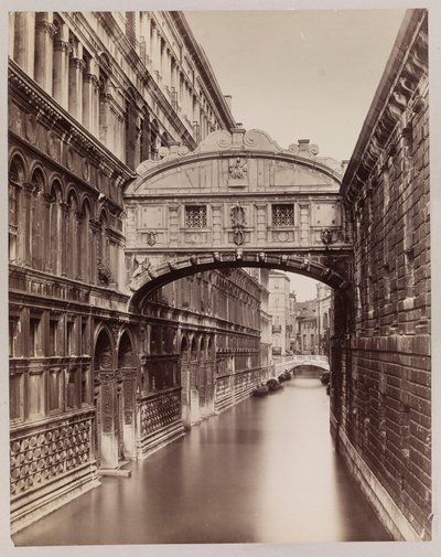 Venedig. Udsigt til Ponte dei Sospiri (Sukkenes Bro) set fra Ponte della Paglia af Carlo Naya