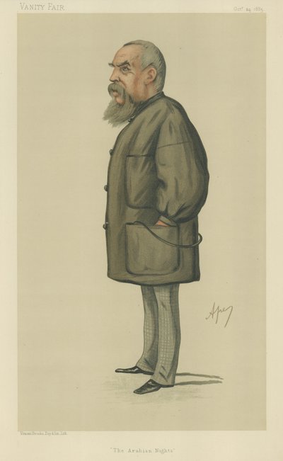Kaptajn Sir Richard Francis Burton (farve litho) af Carlo Pellegrini