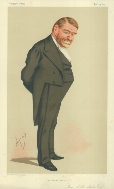 General Robert Cumming Schenck, USA, 23. januar 1875, Vanity Fair tegneserie af Carlo Pellegrini