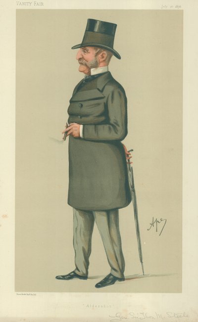 General Sir Thomas Montagu Steele, Aldershot, 20. juli 1878, Vanity Fair-tegneserie af Carlo Pellegrini