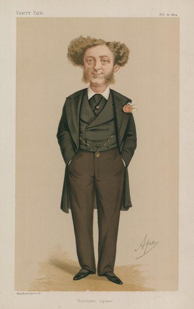 Albert Grant, parlamentsmedlem; Leicester Square; 21. februar 1874; Vanity Fair; tegneserie af Carlo Pellegrini