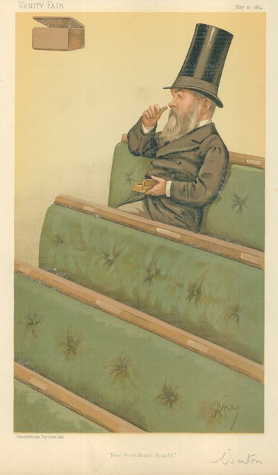 Mr Charles Nicholas Warton, Hør Hør Hør Hør, 10. maj 1884, tegnefilm Vanity Fair af Carlo Pellegrini