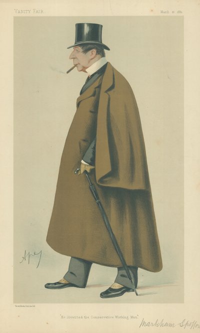 Mr Markham Spofforth, Han opfandt den konservative arbejder mand, 20. marts 1880, Vanity Fair tegneserie af Carlo Pellegrini