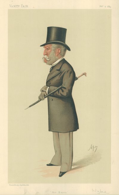 Sir Charles Lennox Wyke, The Baron, 9. februar 1884, Vanity Fair tegneserie af Carlo Pellegrini