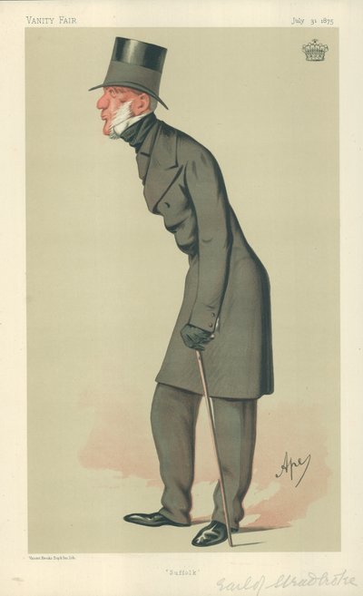 Jarlen af Stradbroke, Suffolk, 31. juli 1875, Vanity Fair-tegneserie af Carlo Pellegrini