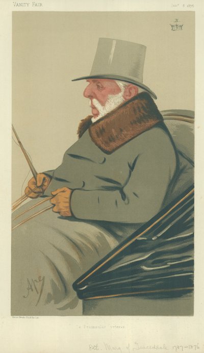 The Marquis of Tweddale, A Penninsular Veteran, 8. januar 1876, Vanity Fair tegneserie af Carlo Pellegrini
