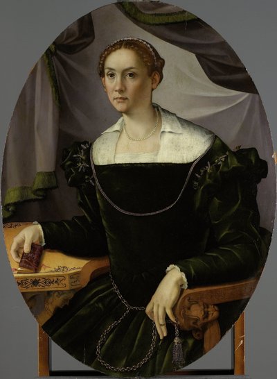 Portræt af en kvinde af Carlo Portelli (attributed to)