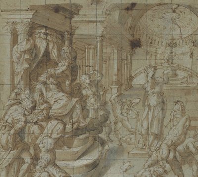 Den hellige Katarina af Alexandrias martyrium, 1560-70. af Carlo Portelli