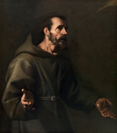 Saint Francis modtager Stigmata, ca 1611. af Carlo Sellitto