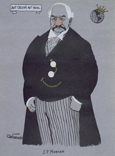 Karikatur af John Pierpont Morgan (1837-1913), fra 