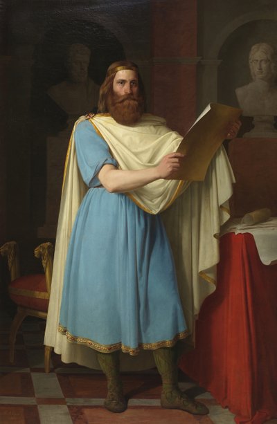 Alarik II, vestgotisk konge, 1856 af Carlos María Esquivel y Rivas
