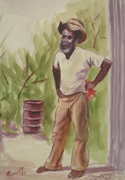 Breaktime, 1989 (wc på papir) af Carlton Murrell