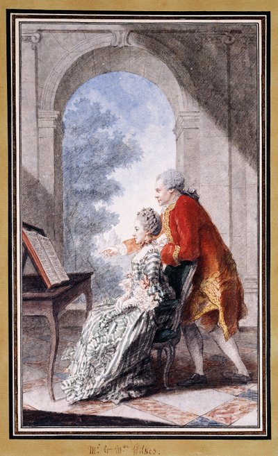 John Wilkes og frøken Gertrude Carmontelle, af Carmontelle