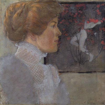 portræt af en dame af Carola Nahowska