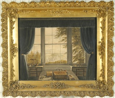 Sydvindue af studiet af Greta Hall, 1841 af Caroline Bowles