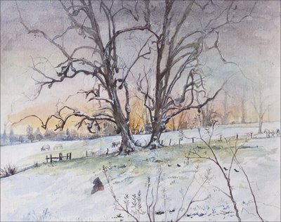 Vinter, 2004 (wc & gouache på papir) af Caroline Hervey Bathurst
