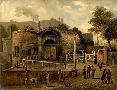 Udsigt over Castle Gateway, Nottingham (olie om bord) af Caroline Mary Price