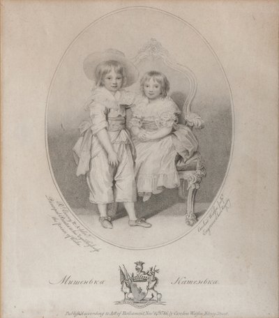 Portræt af grev Mikhail Semyonovich Vorontsov 1782-1856 og grevinde Ekaterina Semyonovna Voront af Caroline Watson