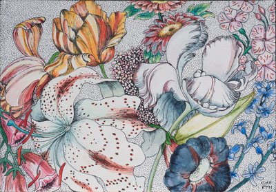 Blomster i et virvar, 1991 af Carolyn Hubbard Ford
